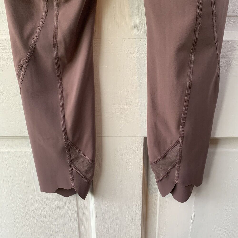 Lululemon Wunder Under Crop Leggings Womens 2 23" Inseam Roll Down Scallop Hem - Picture 5 of 6